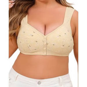 Printed Front Buckle Bra