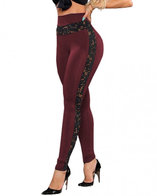 Solid Color Lace Pants Hip Lift Sweatpants Solid Color Lace Pants Hip Lift Sweatpants