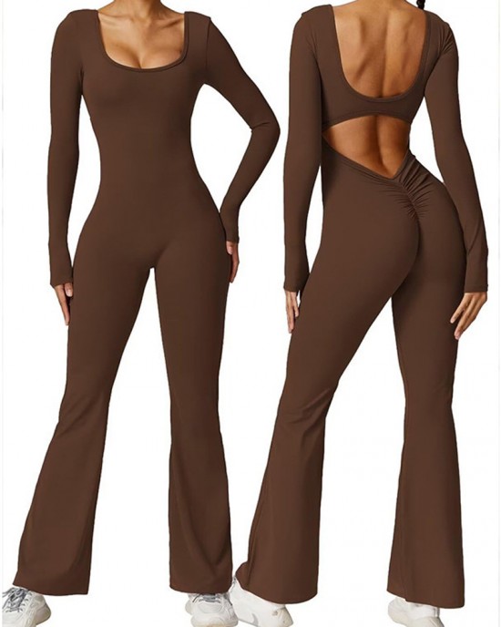 Beautiful Back Long Sleeve Yoga Jumpsuit Beautiful Back Long Sleeve Yoga Jumpsuit