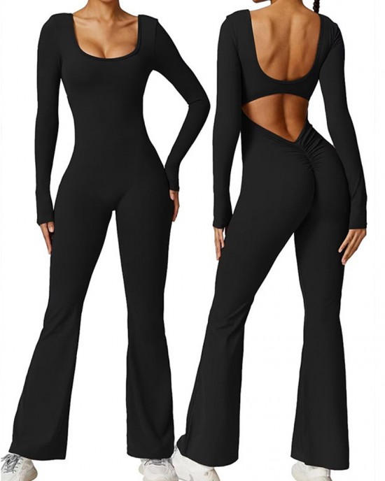 Beautiful Back Long Sleeve Yoga Jumpsuit Beautiful Back Long Sleeve Yoga Jumpsuit