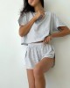 Striped Short Sleeve Two-Piece PJs