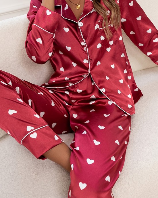Love Imitation Silk Home Suit