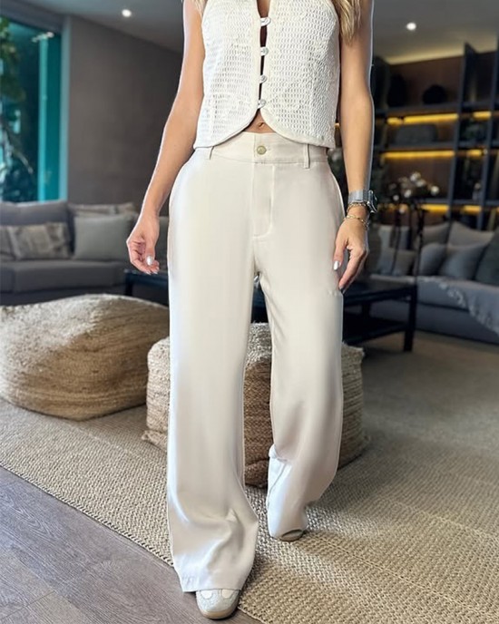 Drape Casual Suit Trousers