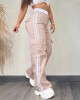 Casual Sportswear Wide-Leg Pants With Webbing Casual Sportswear Wide-Leg Pants With Webbing