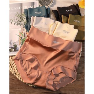 High Waist Tummy Control Silk Antibacterial Crotch Underwear