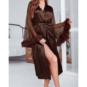 Cardigan Lace Mesh Sexy Nightdress