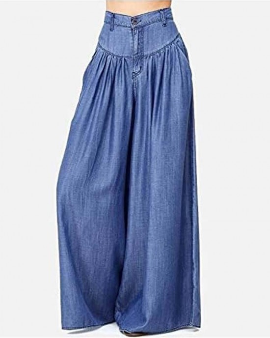 High Waist Zipper Wide Leg Denim Women Pants Jeans Casual Floor Loose Ladies Spring Longs Feminine Skirt Trousers High Waist Zipper Wide Leg Denim Women Pants Jeans Casual Floor Loose Ladies Spring Longs Feminine Skirt Trousers