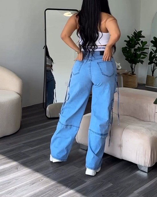 Alphabet Belt Cargo Jeans Alphabet Belt Cargo Jeans