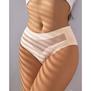 Mid-Waist Ice Silk Naked Invisible Underwear