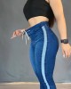 Lace-Up Skinny Casual Jeans