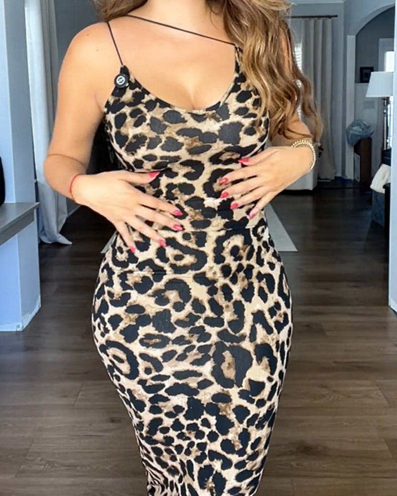 Fashionable And Sexy V-Neck Backless Printed Dress Fashionable And Sexy V-Neck Backless Printed Dress