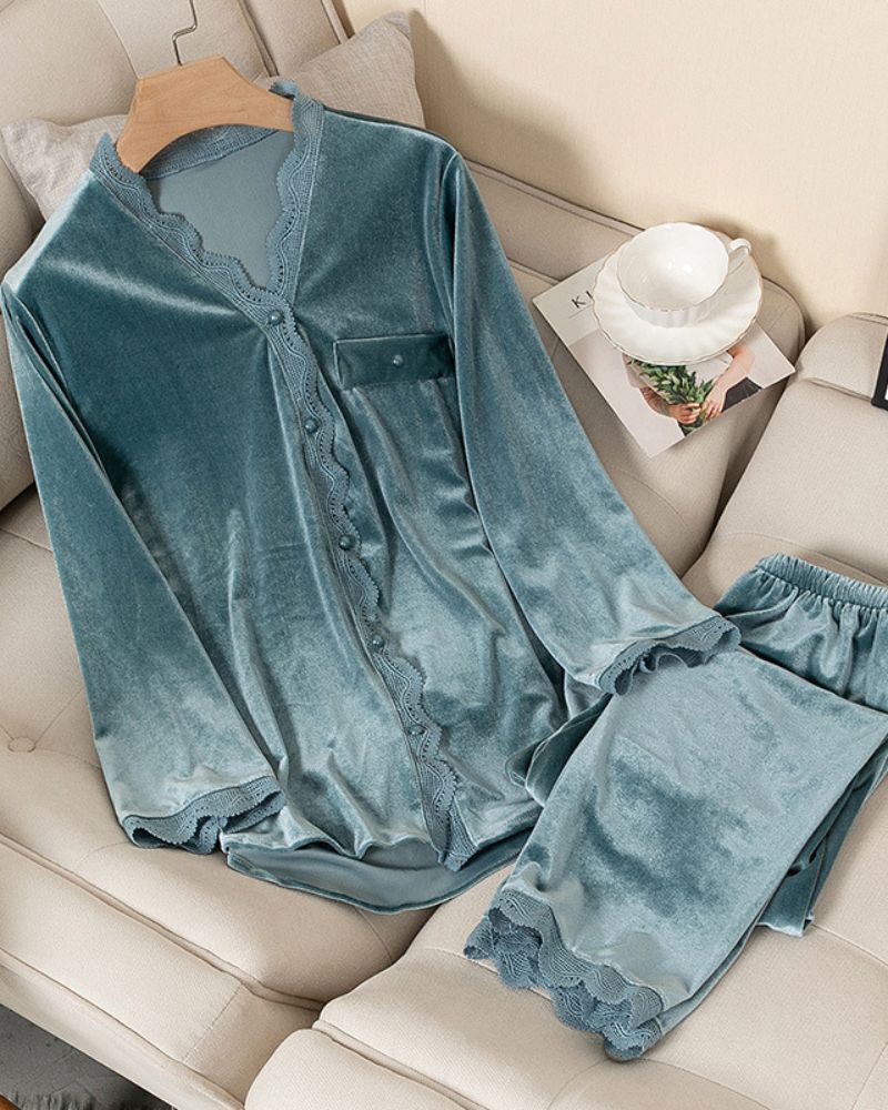 Gold Velvet Pajama Set Gold Velvet Pajama Set