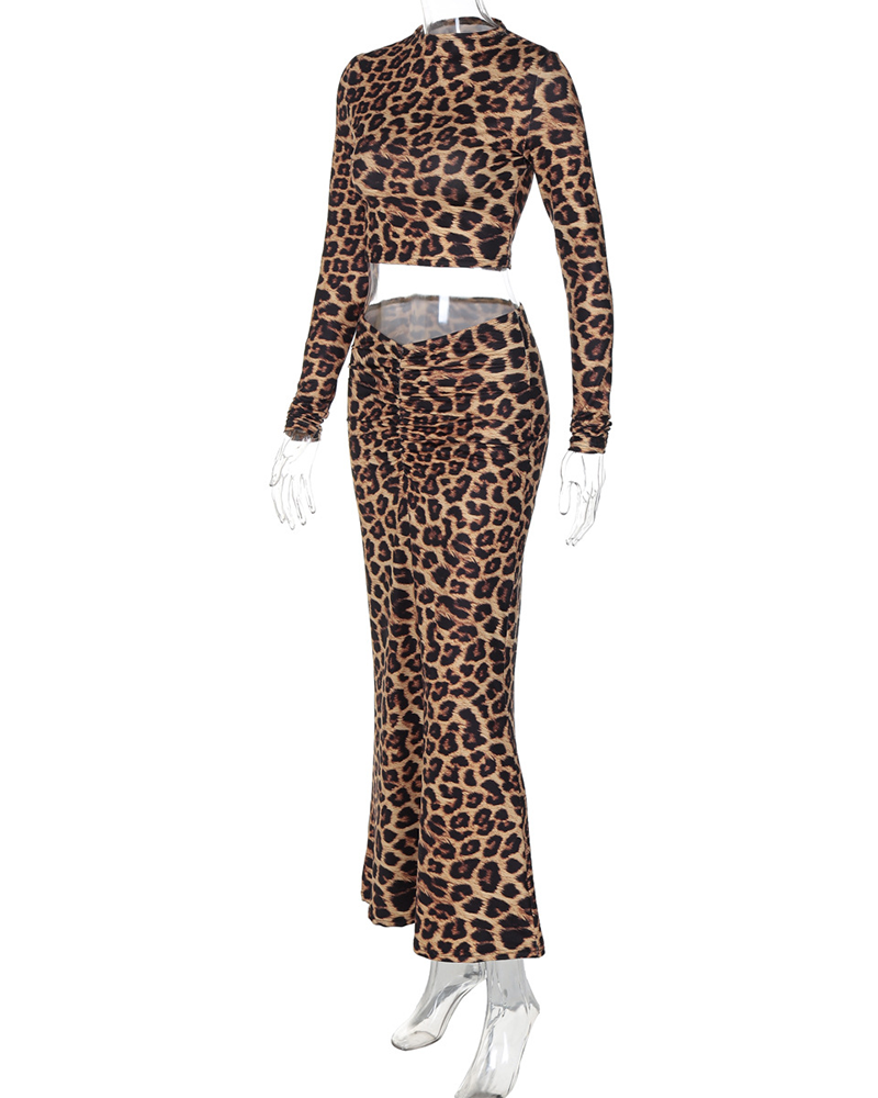 Leopard Lead You On Skirt Set Leopard Lead You On Skirt Set