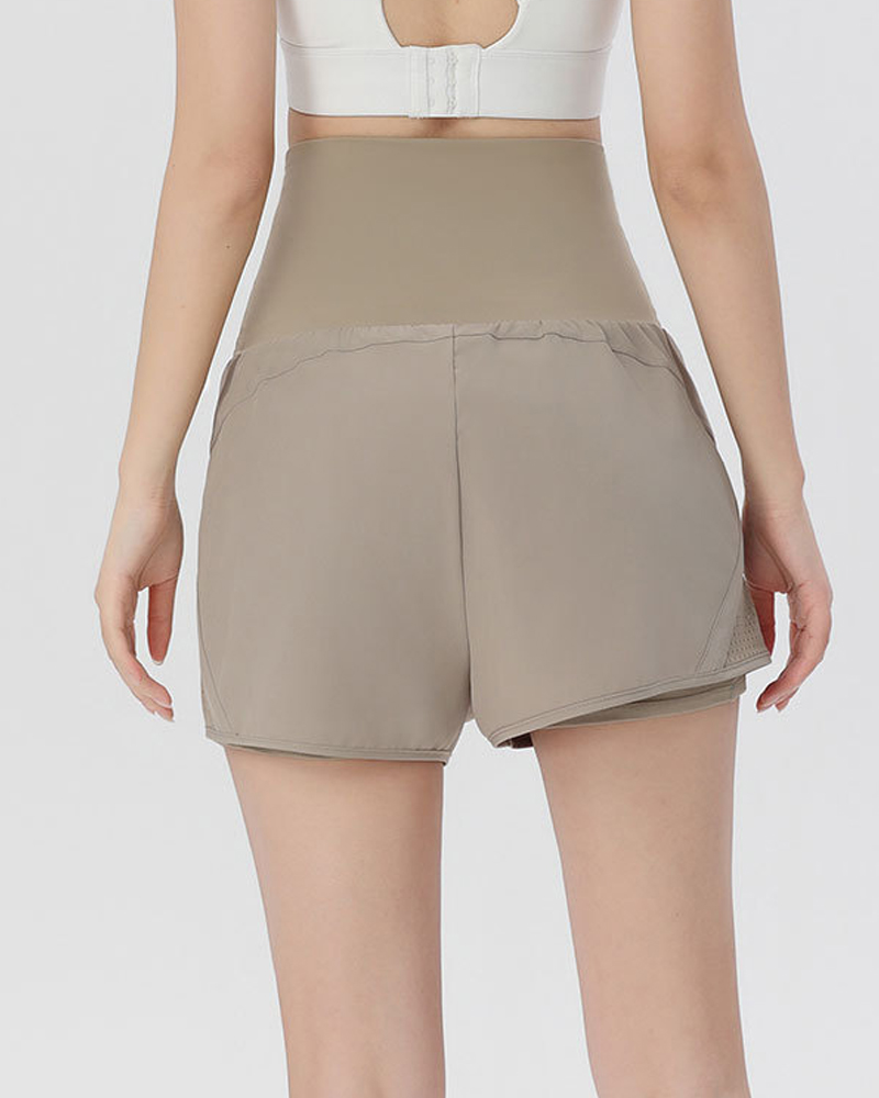Tummy-Control Waist Yoga Shorts Tummy-Control Waist Yoga Shorts