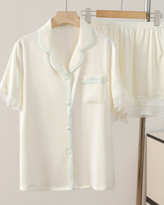 Ice Silk Short Sleeve Fashionable Home Clothes Ice Silk Short Sleeve Fashionable Home Clothes