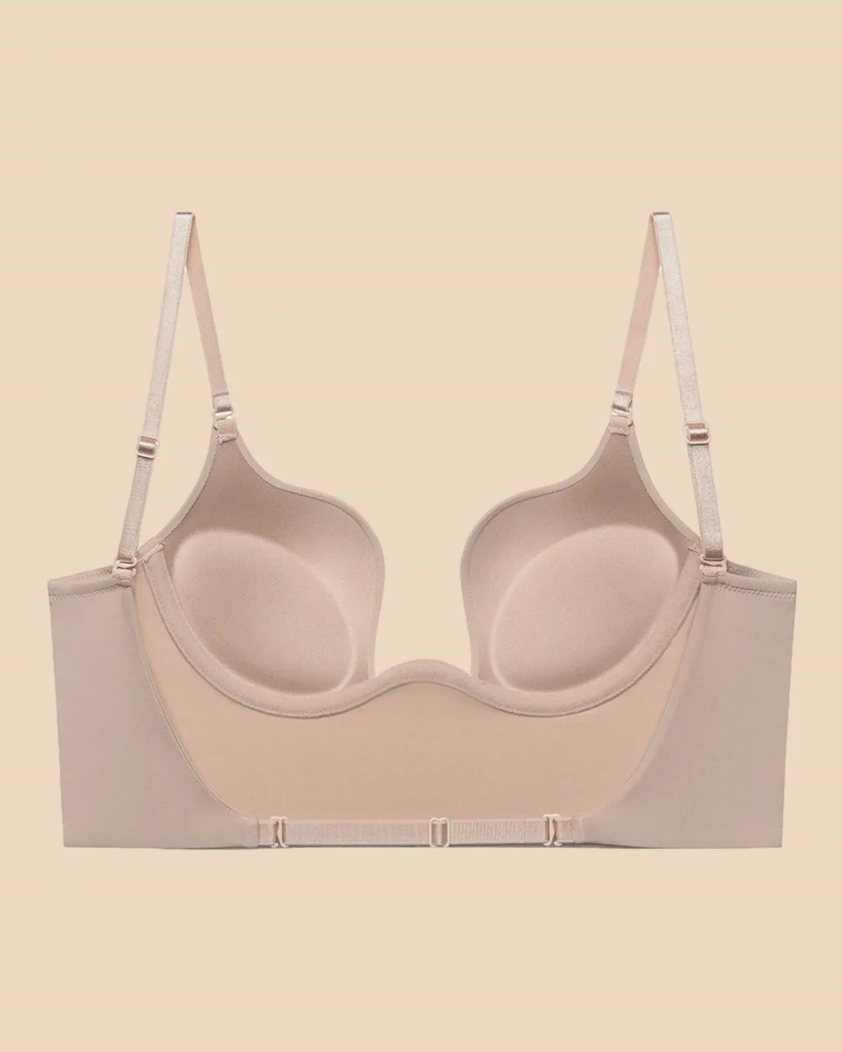 Push Up Low Back Plunge Bra Cleavage-Boosting Light Padding Bra Underwear Push Up Low Back Plunge Bra Cleavage-Boosting Light Padding Bra Underwear
