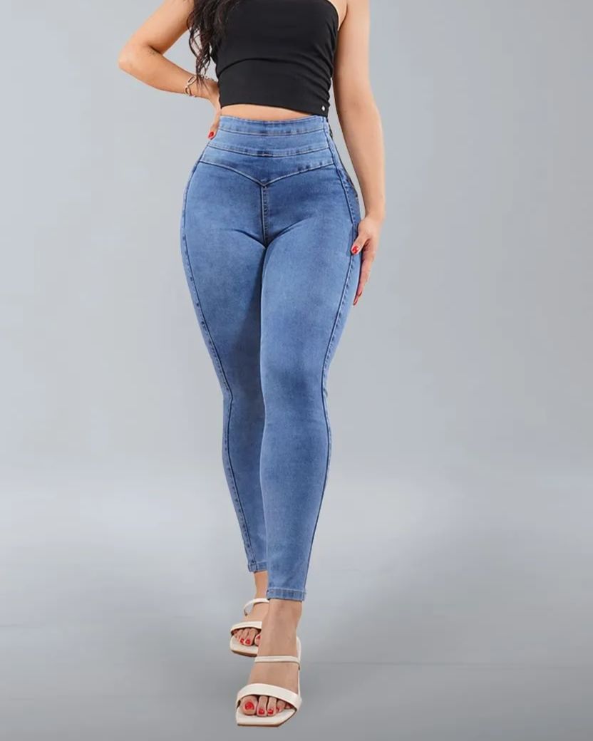 Side Zipper Skinny Jeans
