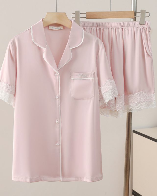 Ice Silk Short Sleeve Fashionable Home Clothes Ice Silk Short Sleeve Fashionable Home Clothes