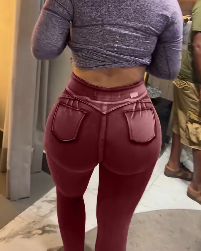 Stretch Hip-Lifting Skinny Jeans