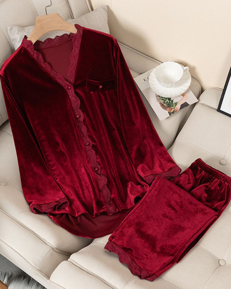 Gold Velvet Pajama Set Gold Velvet Pajama Set