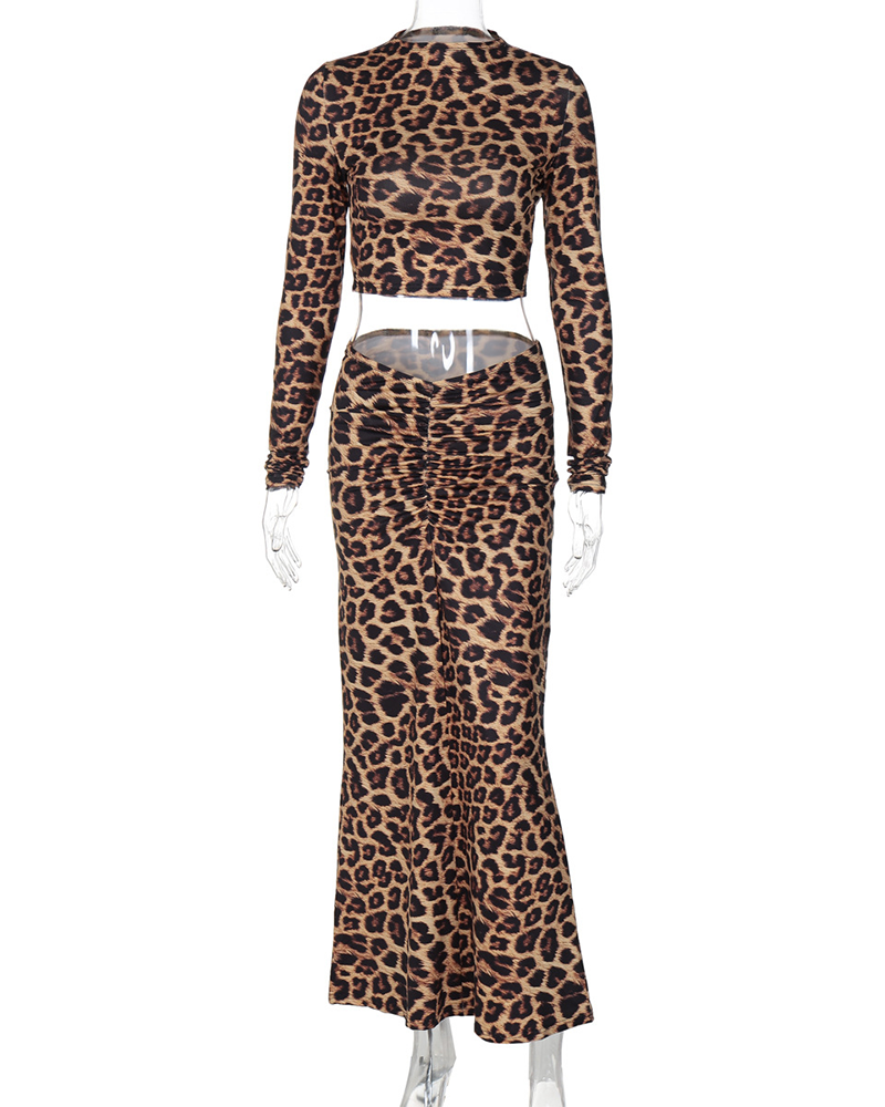 Leopard Lead You On Skirt Set Leopard Lead You On Skirt Set