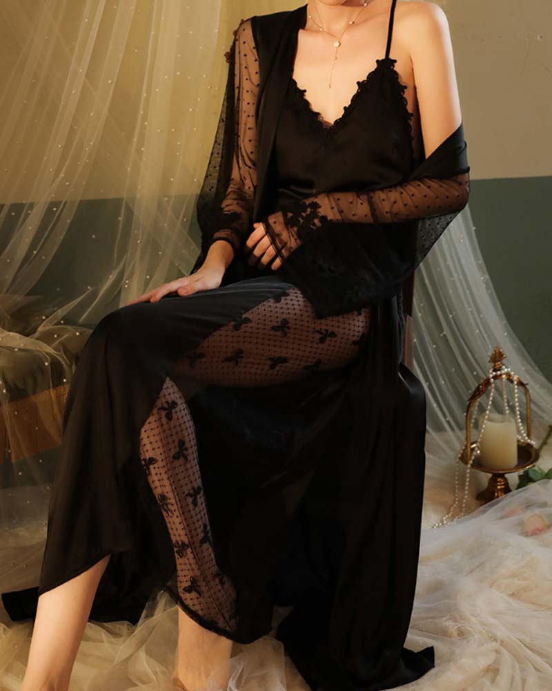 Sexy Lace Embroidered Pajama Set Sexy Lace Embroidered Pajama Set