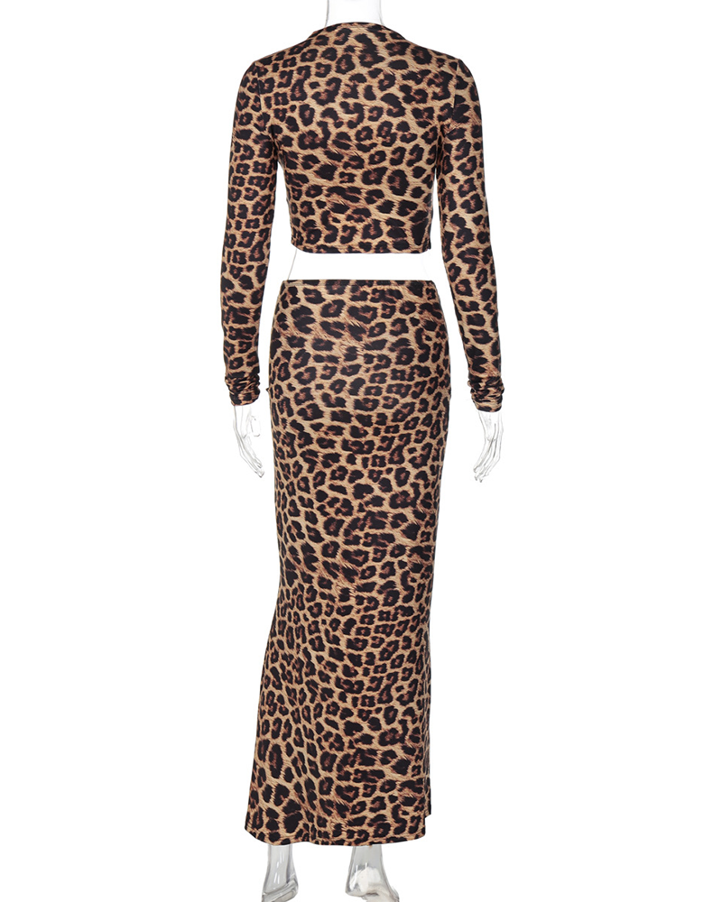 Leopard Lead You On Skirt Set Leopard Lead You On Skirt Set