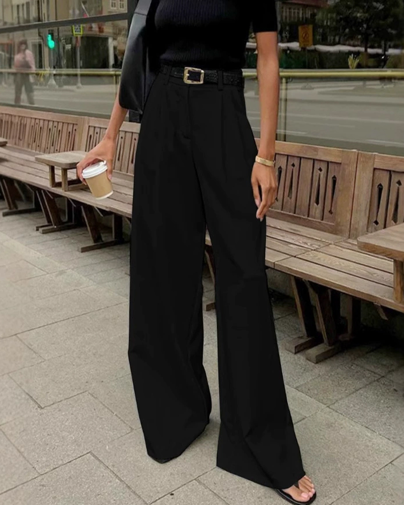 Fashionable And Versatile High Waist Casual Pants