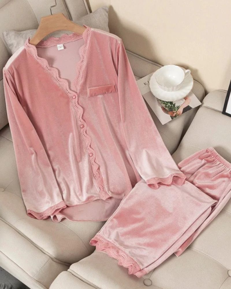 Gold Velvet Pajama Set Gold Velvet Pajama Set