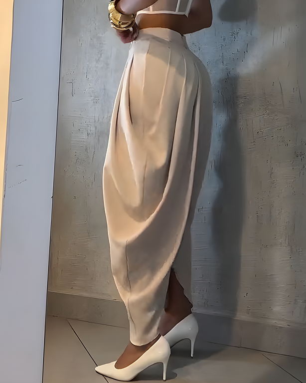 High Waist Loose Ruched Irregular Casual Pants（ Pre-Sale）