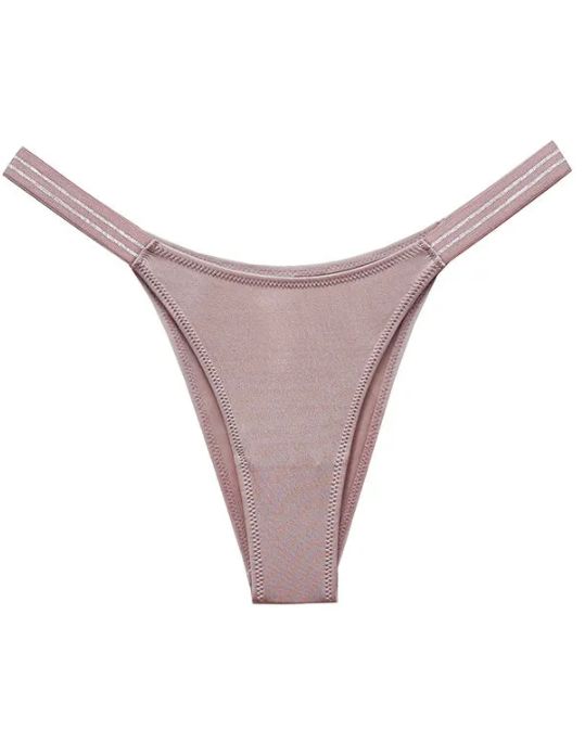Female Glossy Dazzing Stripe T-back Underwears Female Glossy Dazzing Stripe T-back Underwears