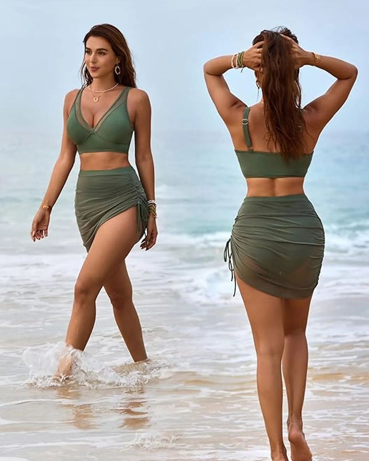 Swim Skirt High Waisted Bikini Sets Tummy Control Swimsuits Mesh Sarong Wraps Bathing Suits Swim Skirt High Waisted Bikini Sets Tummy Control Swimsuits Mesh Sarong Wraps Bathing Suits