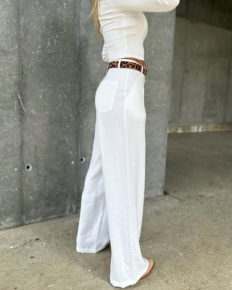 Fashionable And Versatile High Waist Casual Pants