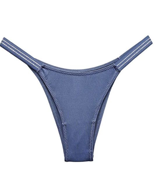 Female Glossy Dazzing Stripe T-back Underwears Female Glossy Dazzing Stripe T-back Underwears
