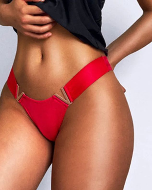 Female V Letter Solid Color Underwear Female V Letter Solid Color Underwear