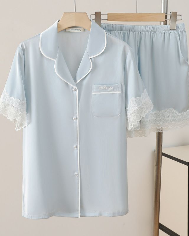 Ice Silk Short Sleeve Fashionable Home Clothes Ice Silk Short Sleeve Fashionable Home Clothes